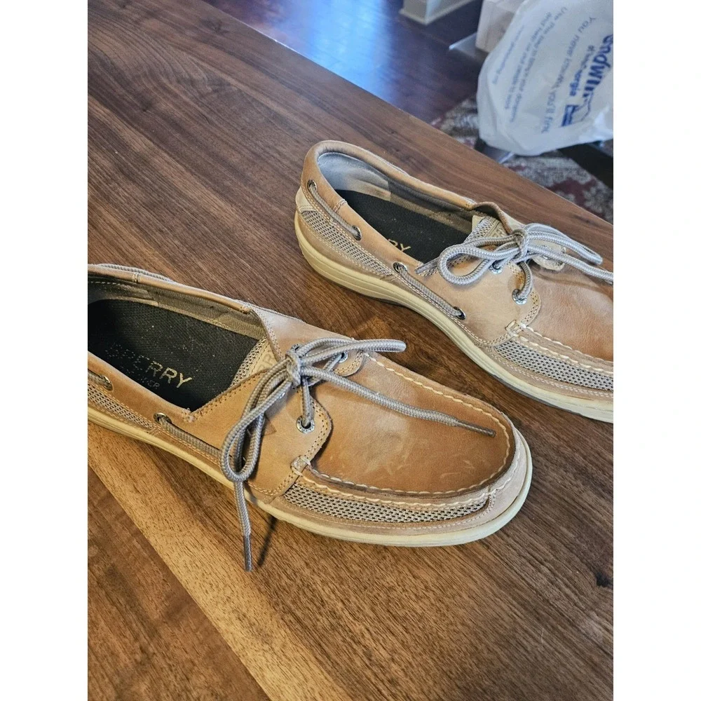 Sperry Top Sider Mens Billfish 3-Eye Boat Shoe ,Beige /Tan ,10M, Preppy/casual